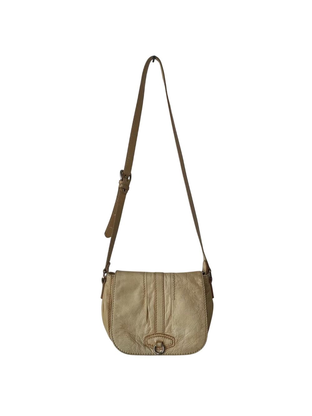Pava Tan Leather Crossbody Bag